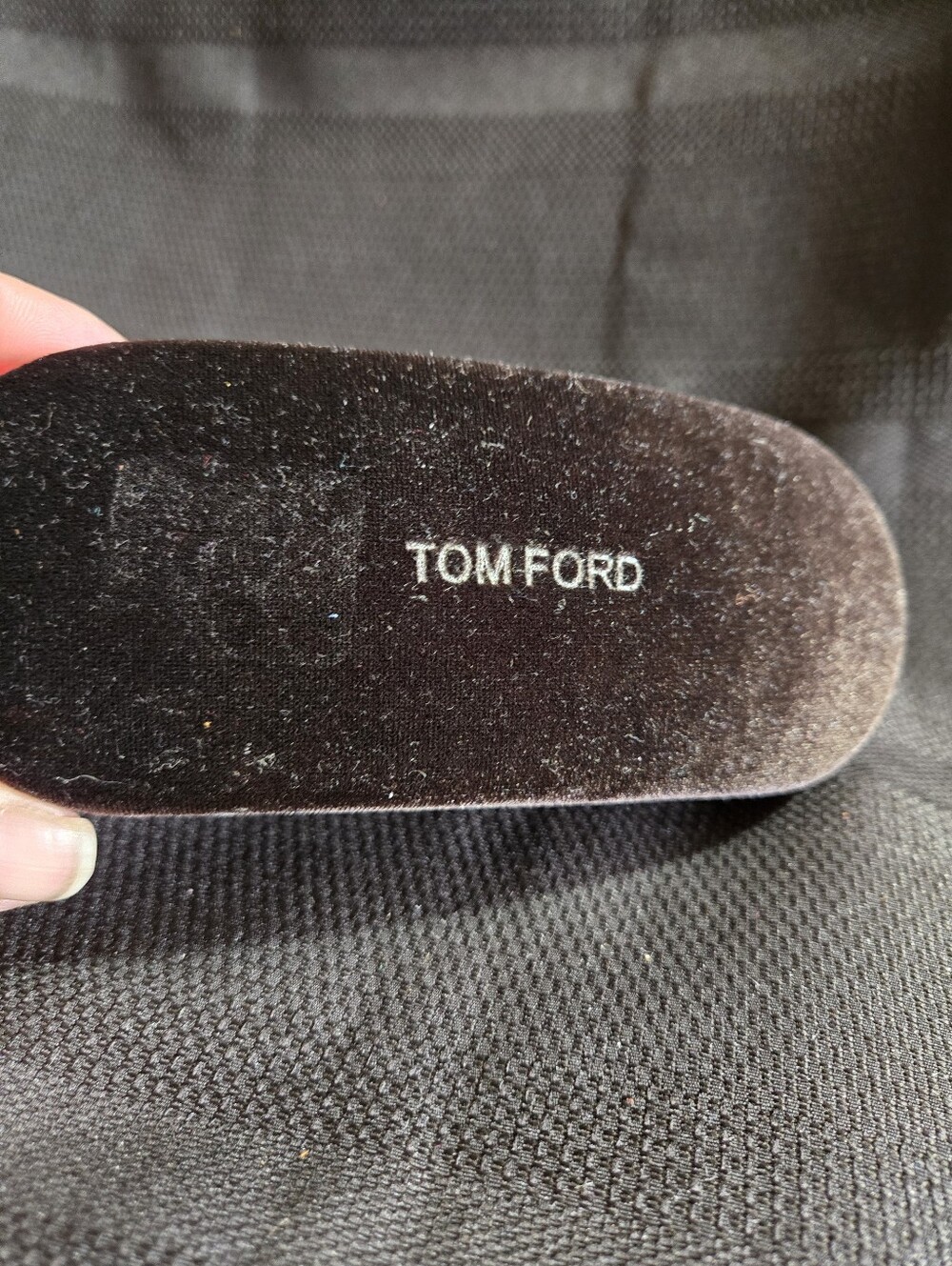 TOM FORD Chocolate Brown Velvet Eyeglass Case EUC